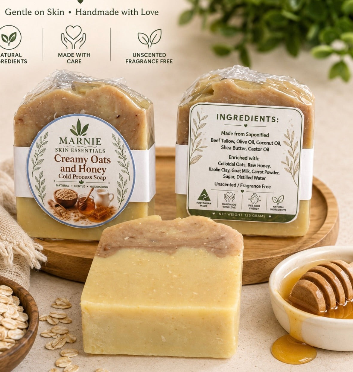 Creamy Oats and Honey Soap